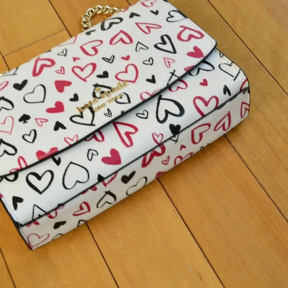 Kate Spade Carson Convertible Crossbody Heart Printed KA494 - Picture 5 of 10